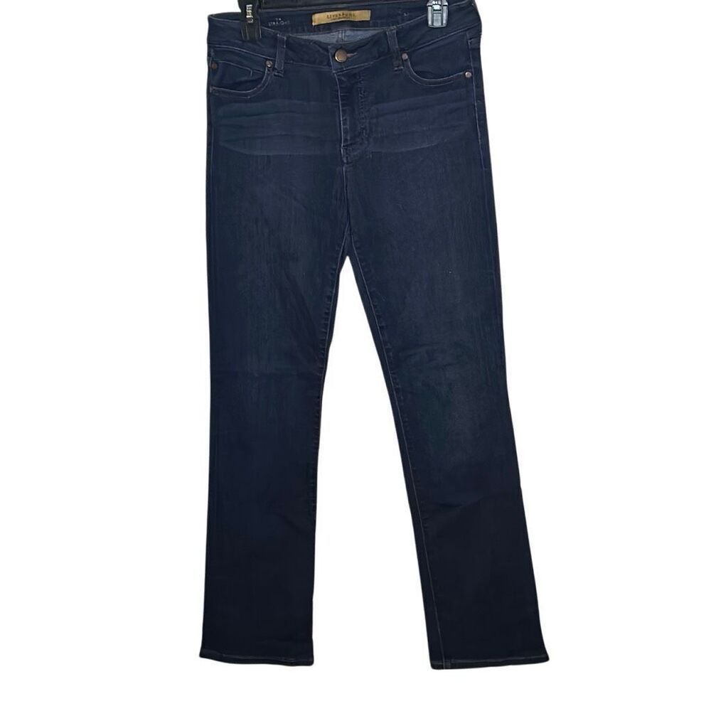 Liverpool Women’s Size 10 Straight Leg Jeans Blue Dark Wash Denim Stretch NWOT
